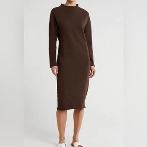 Frank & Eileen Isabelle Funnel Neck Dress in Purple size L